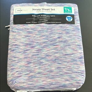 Mainstays Pastel Heather Jersey Sheet Set - Twin XL